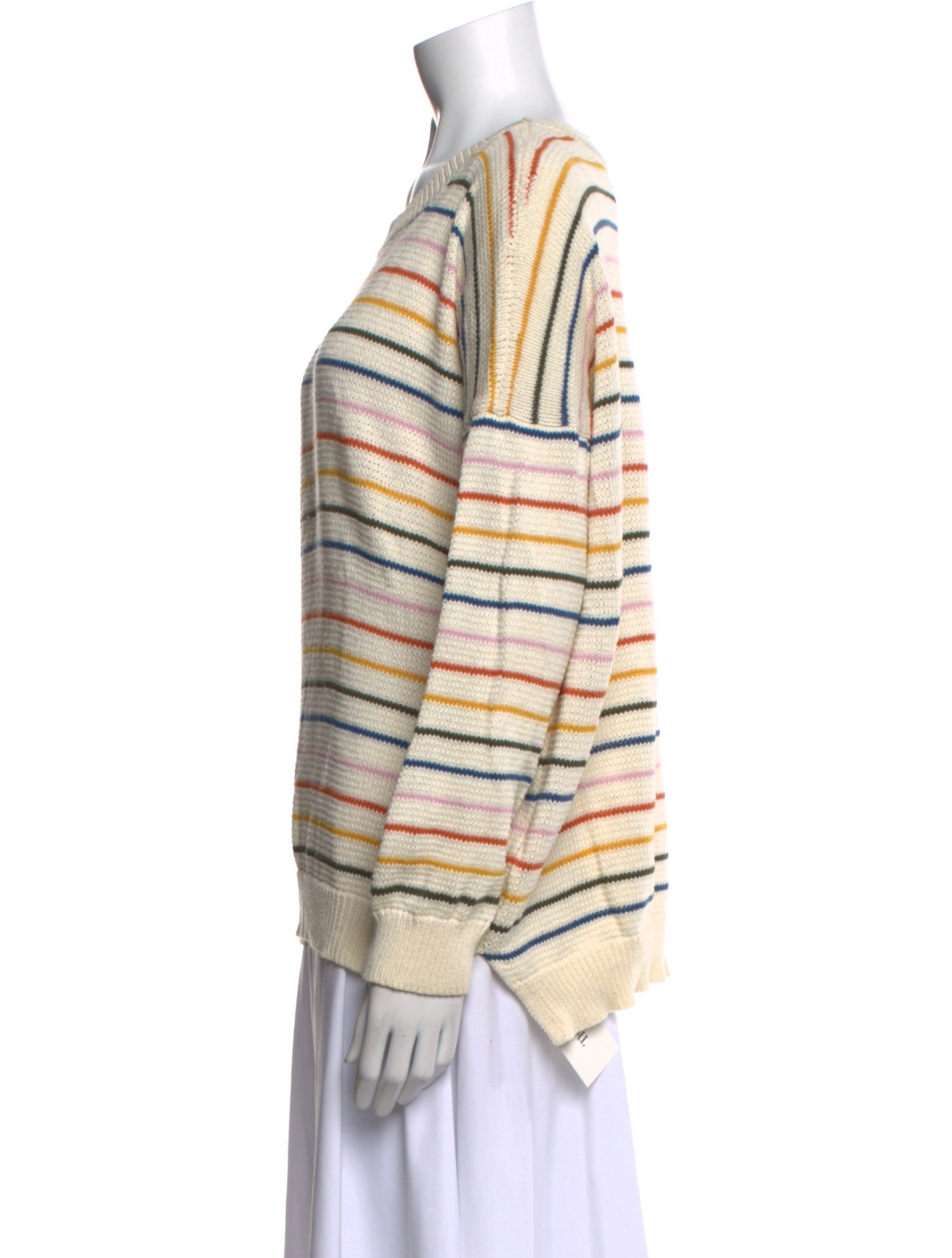 Emerson Fry Striped Scoop Neck Sweater