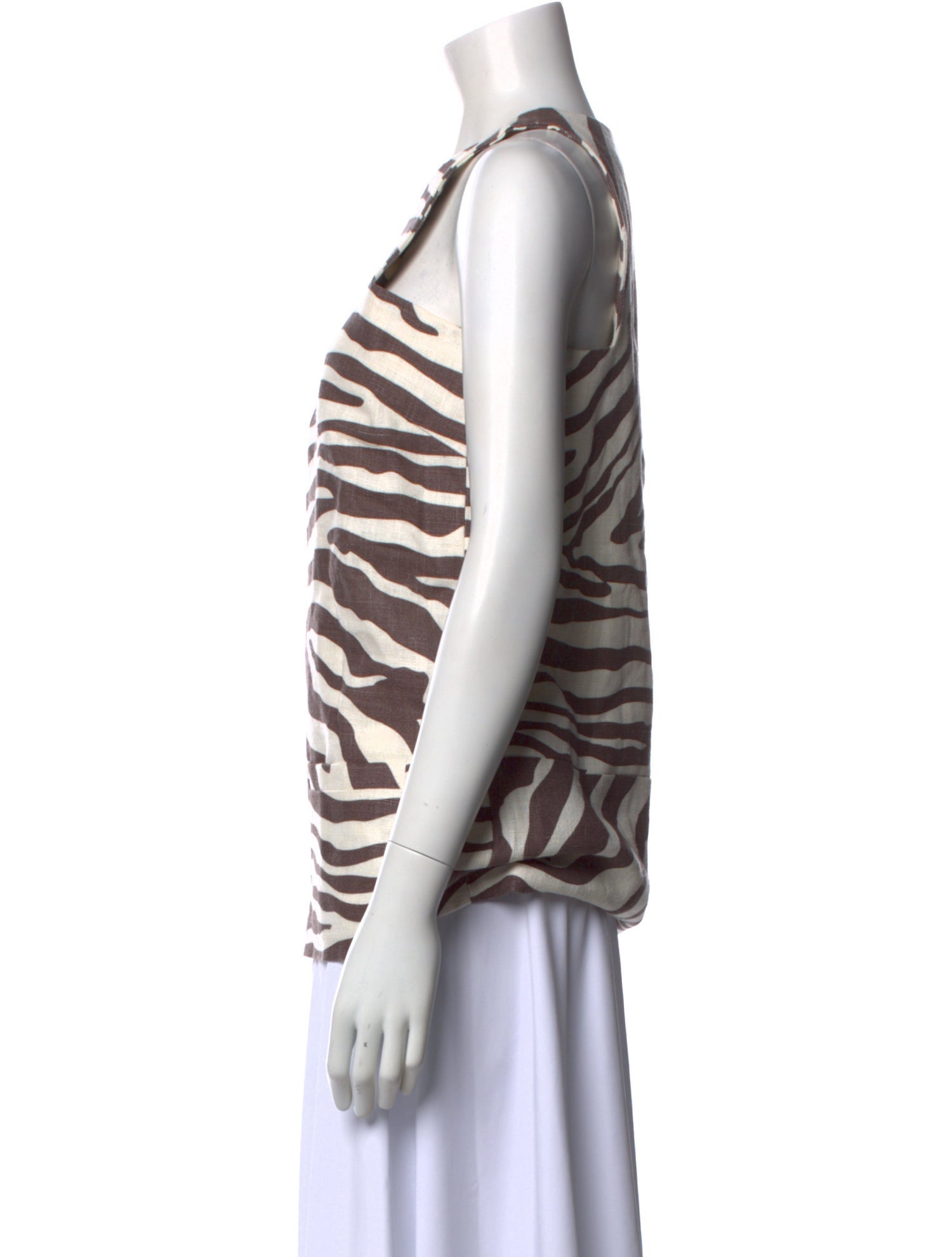 Emerson Fry Linen Animal Print Top