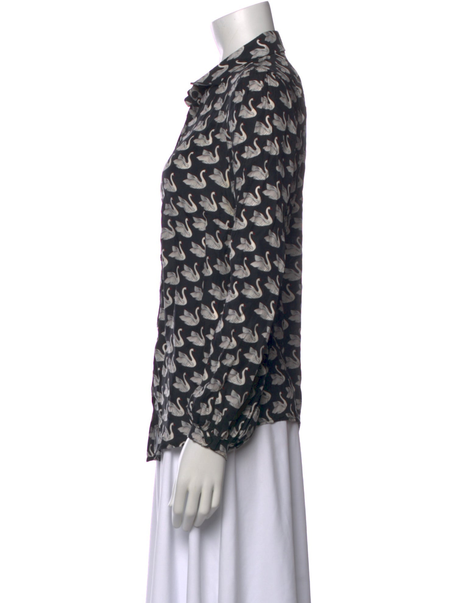 Emerson Fry Animal Print Long Sleeve Blouse