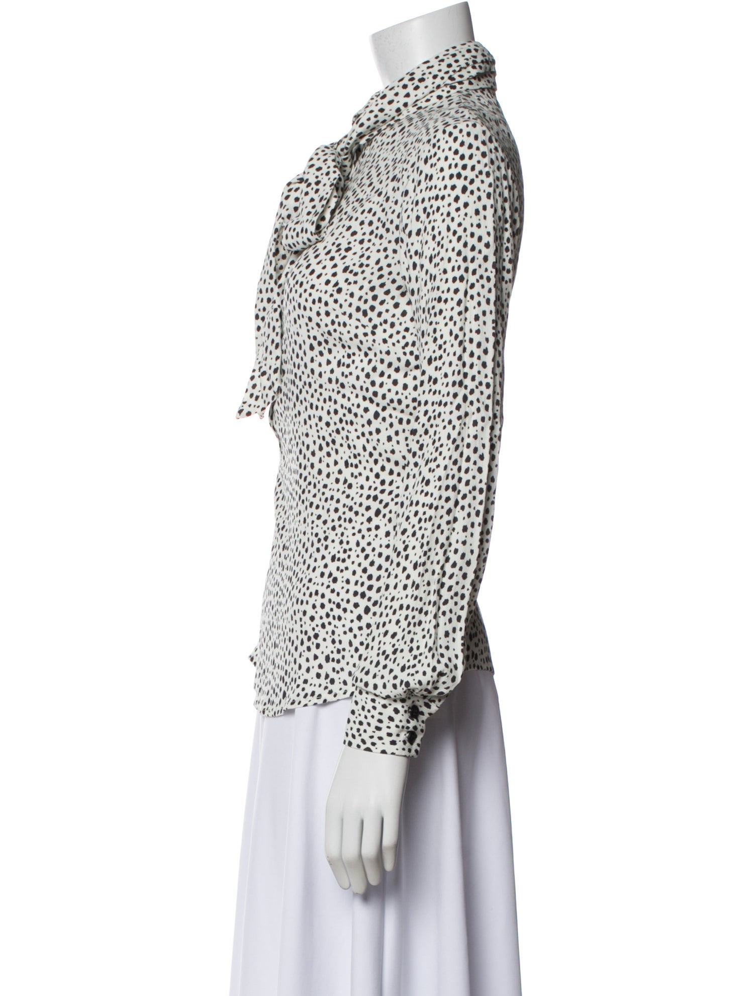 Emerson Fry Silk Polka Dot Print Blouse