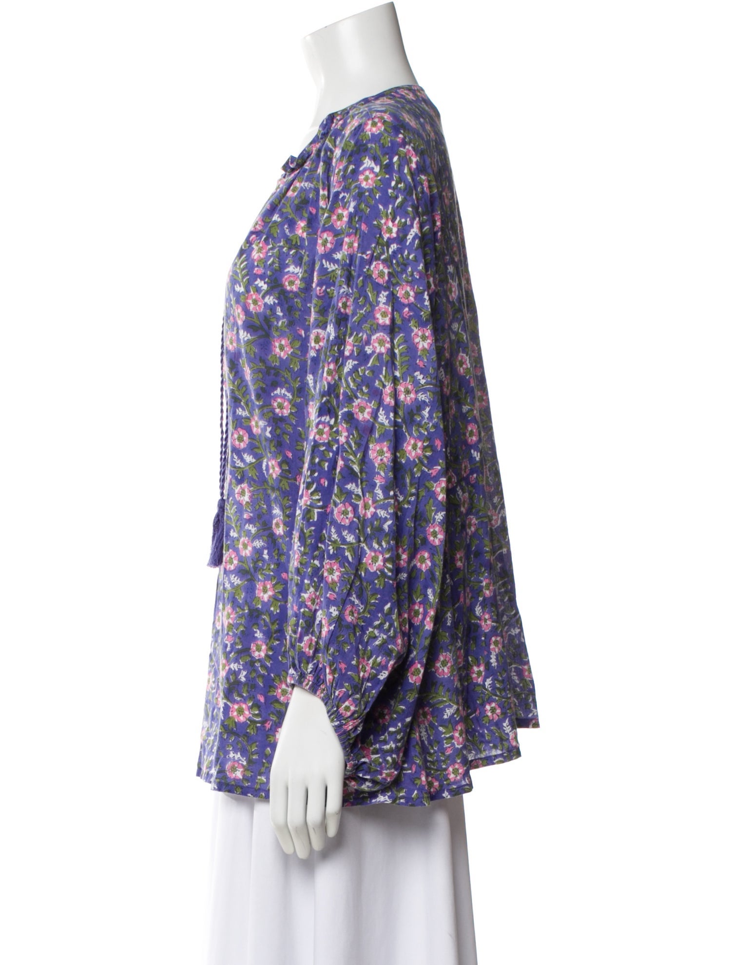 Emerson Fry Floral Print V-Neck Blouse