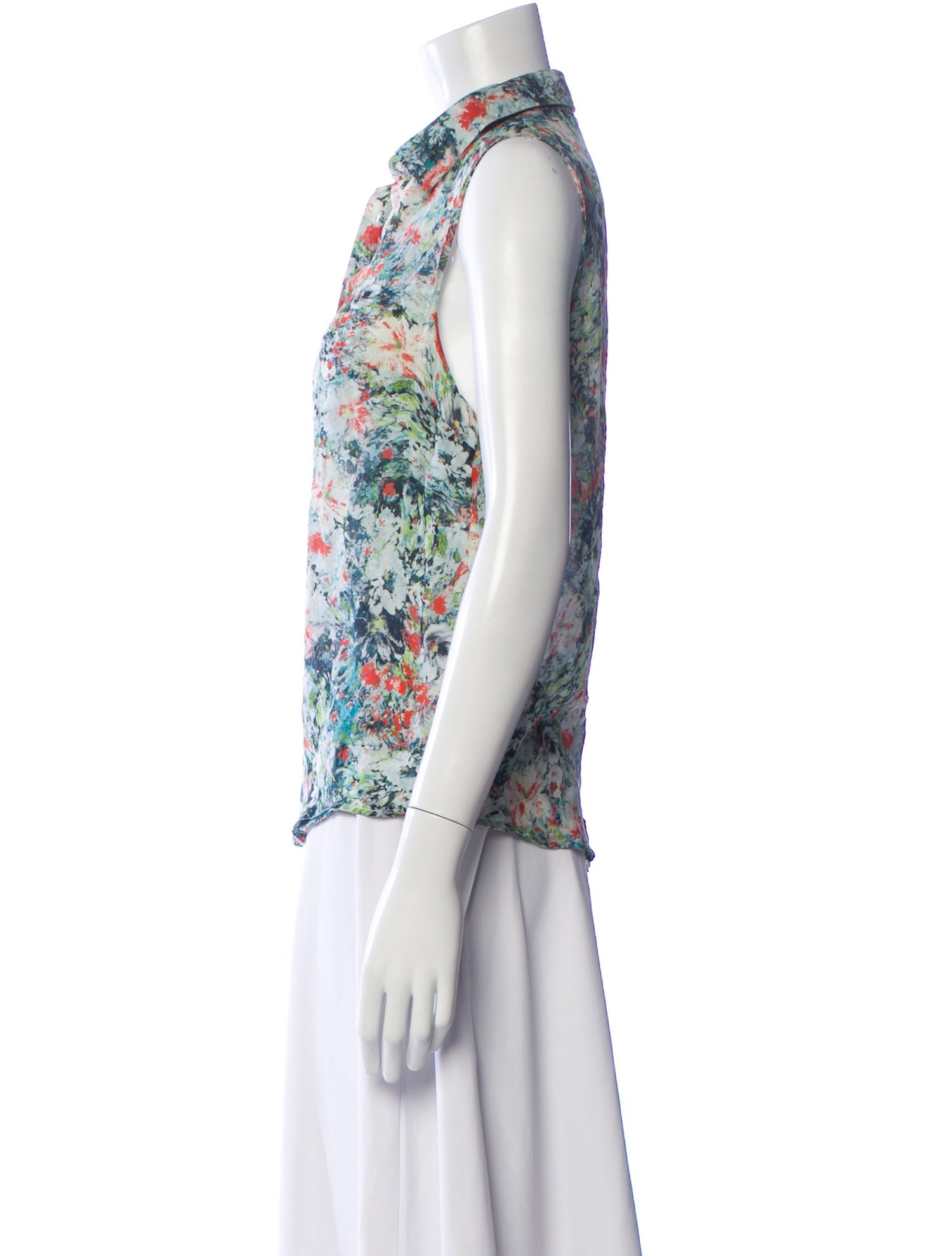 Emerson Fry Silk Floral Print Top