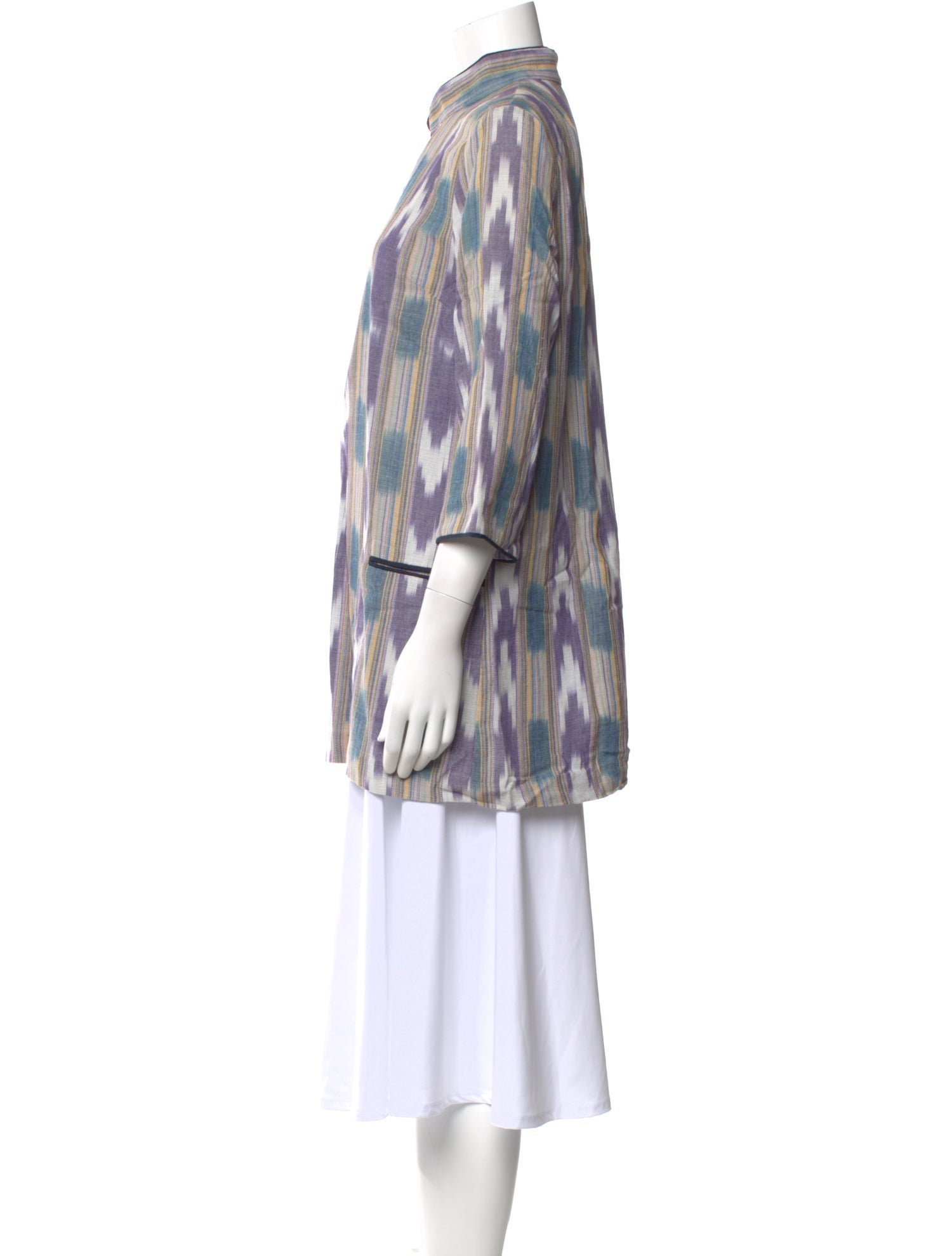 Emerson Fry Printed Three-Quarter Sleeve Top