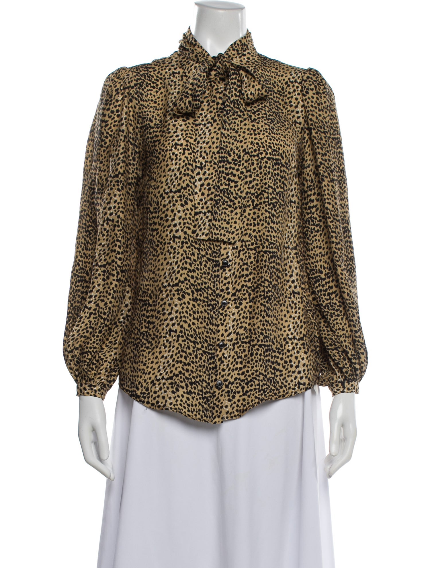 Emerson Fry Silk Animal Print Blouse