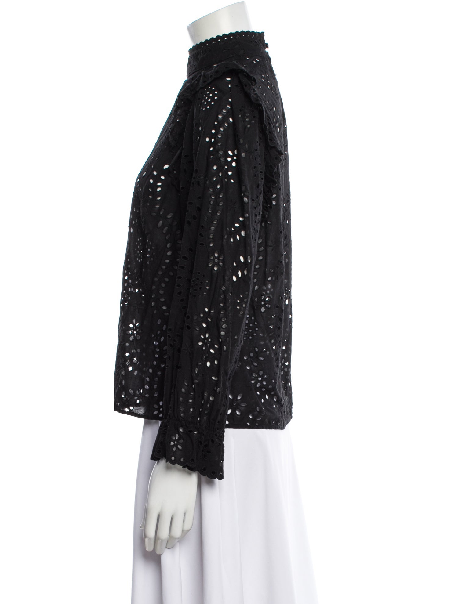 Emerson Fry Patterned Mock Neck Top