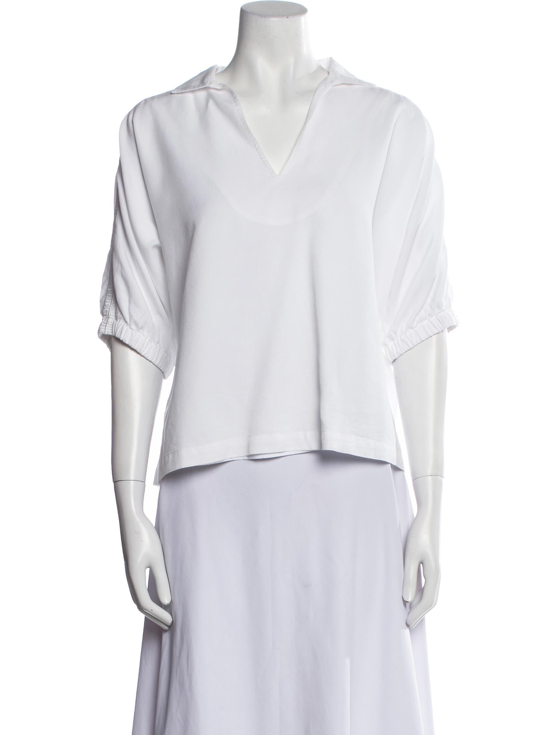 Emily McCarthy V-Neck Three-Quarter Sleeve Blouse