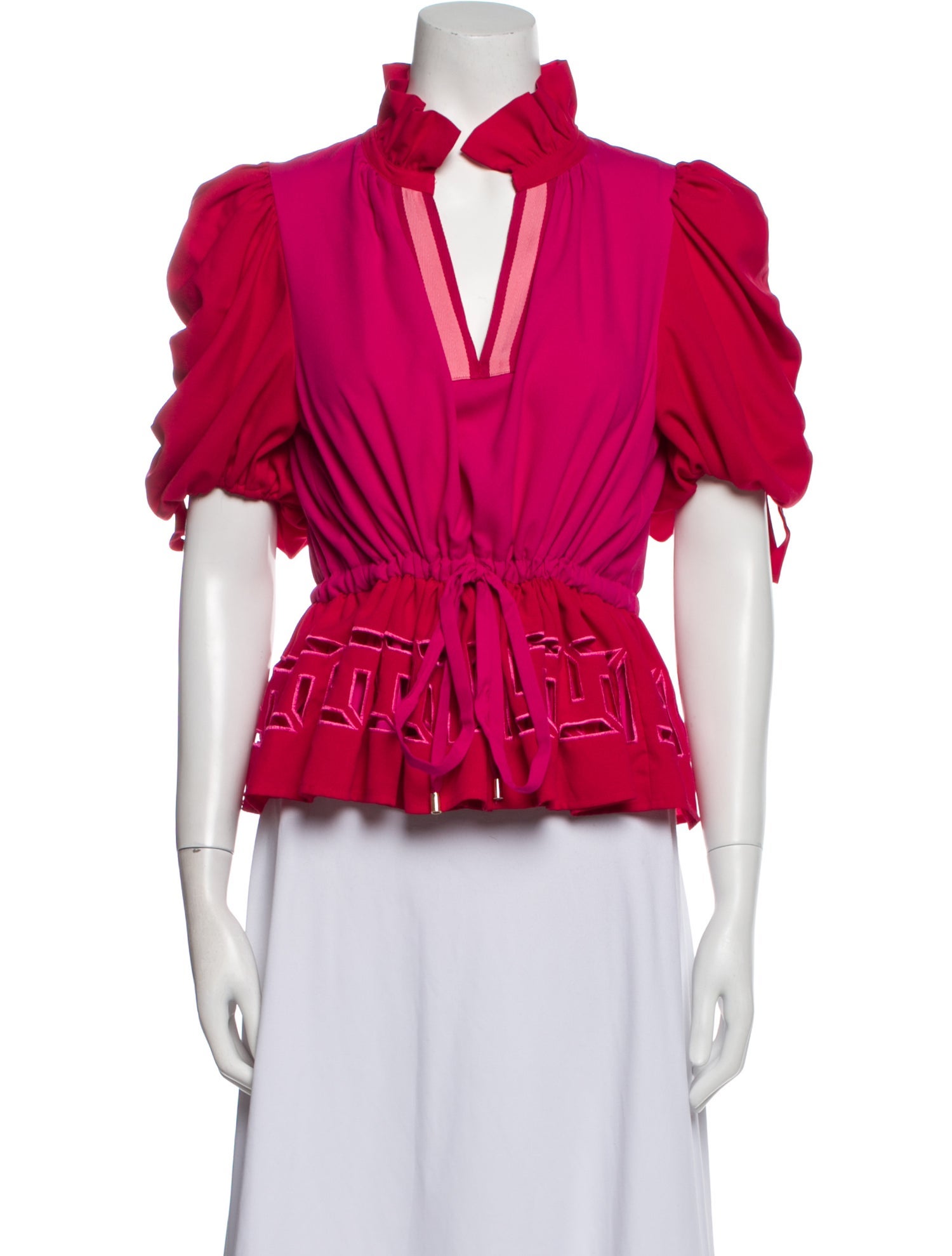 Emily McCarthy V-Neck Short Sleeve Blouse