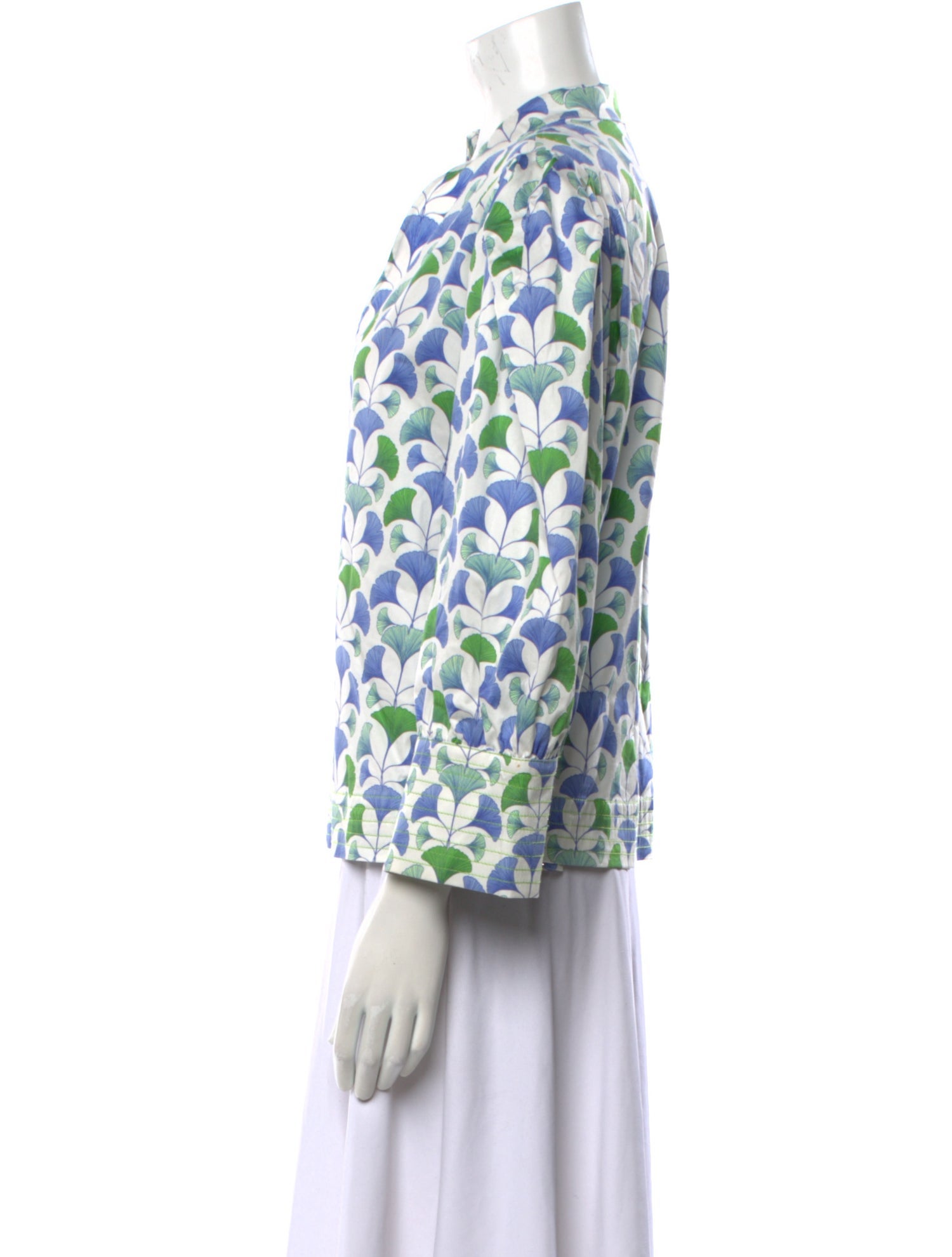 Emily McCarthy Printed V-Neck Blouse