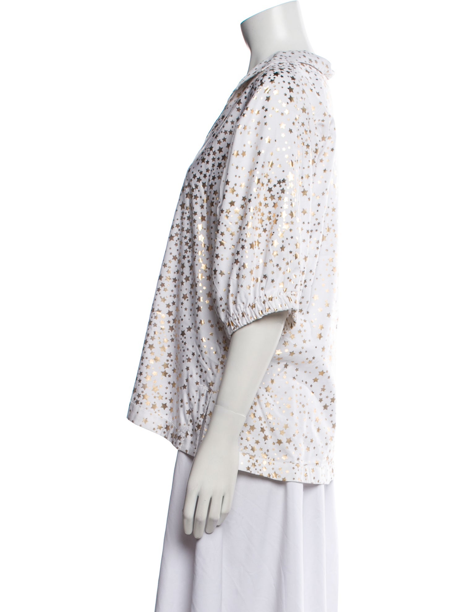 Emily McCarthy Printed V-Neck Blouse