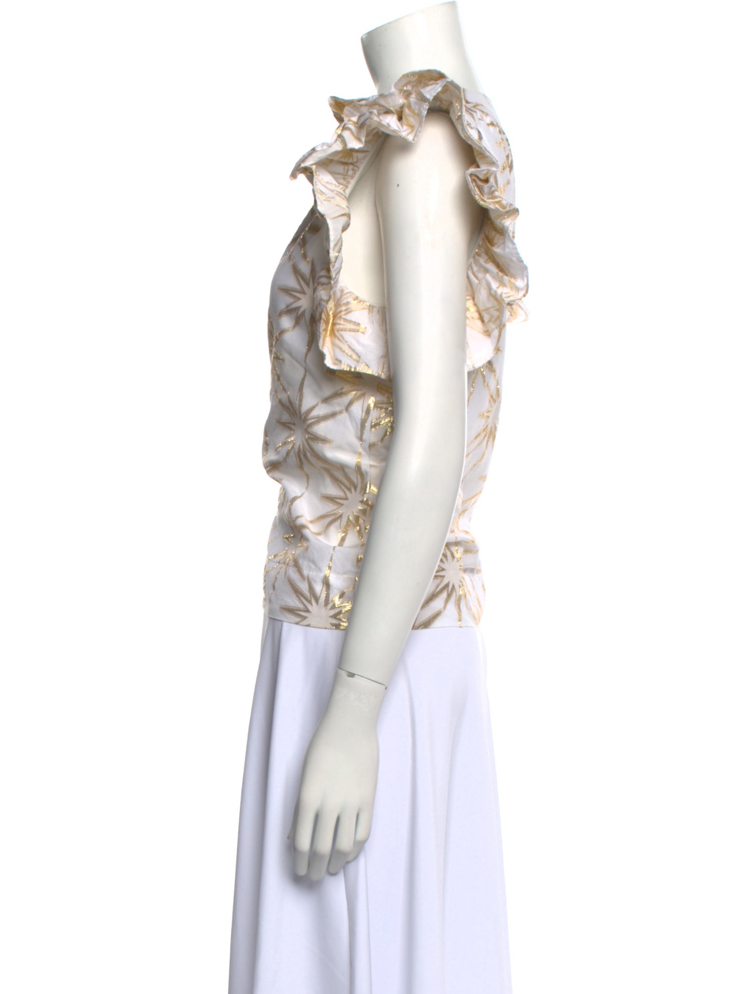 Emily McCarthy Floral Print V-Neck Blouse