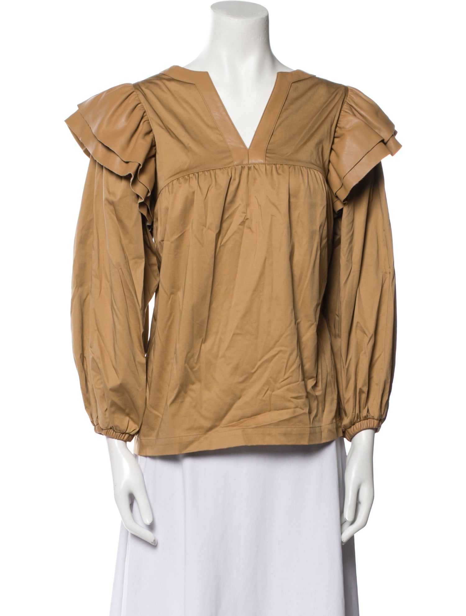 Emily McCarthy V-Neck Three-Quarter Sleeve Blouse w/ Tags