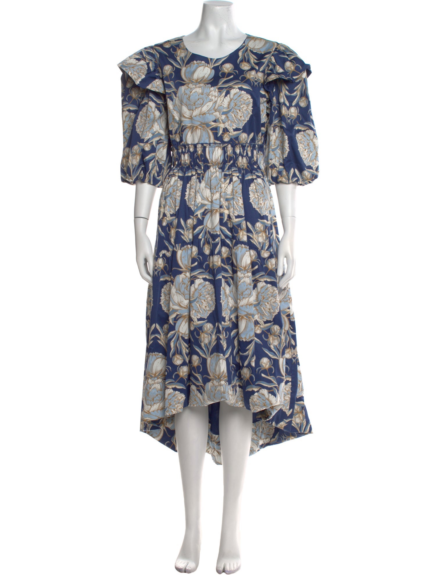 Emily McCarthy Floral Print Midi Length Dress