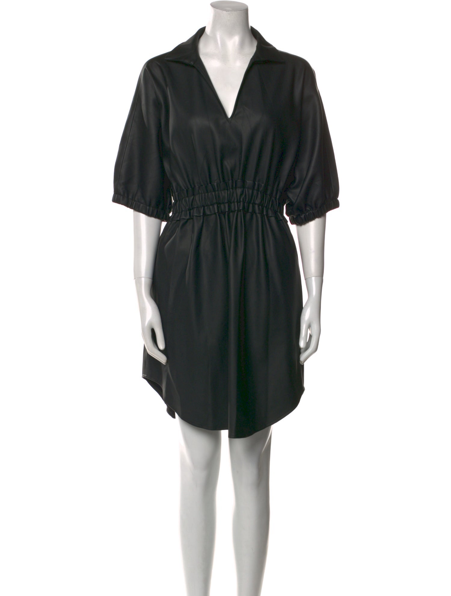 Emily McCarthy Leather Knee-Length Dress