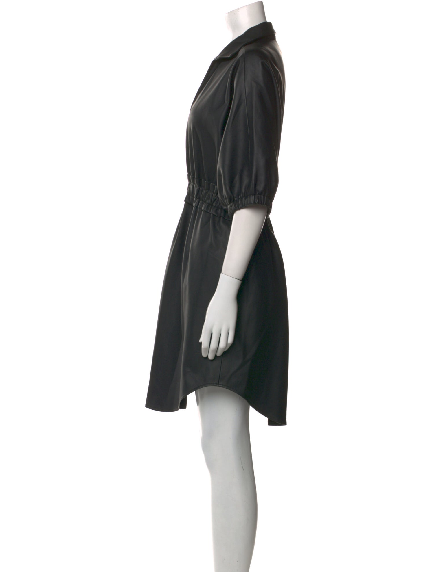 Emily McCarthy Leather Knee-Length Dress