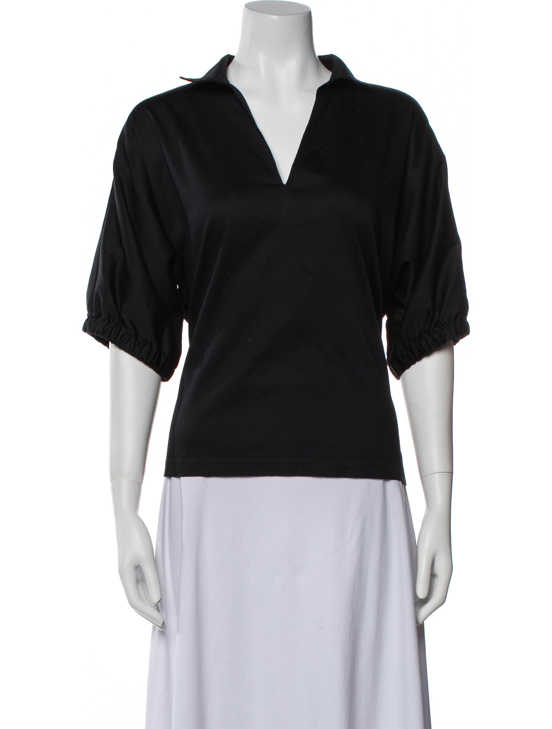 Emily McCarthy V-Neck Short Sleeve Blouse