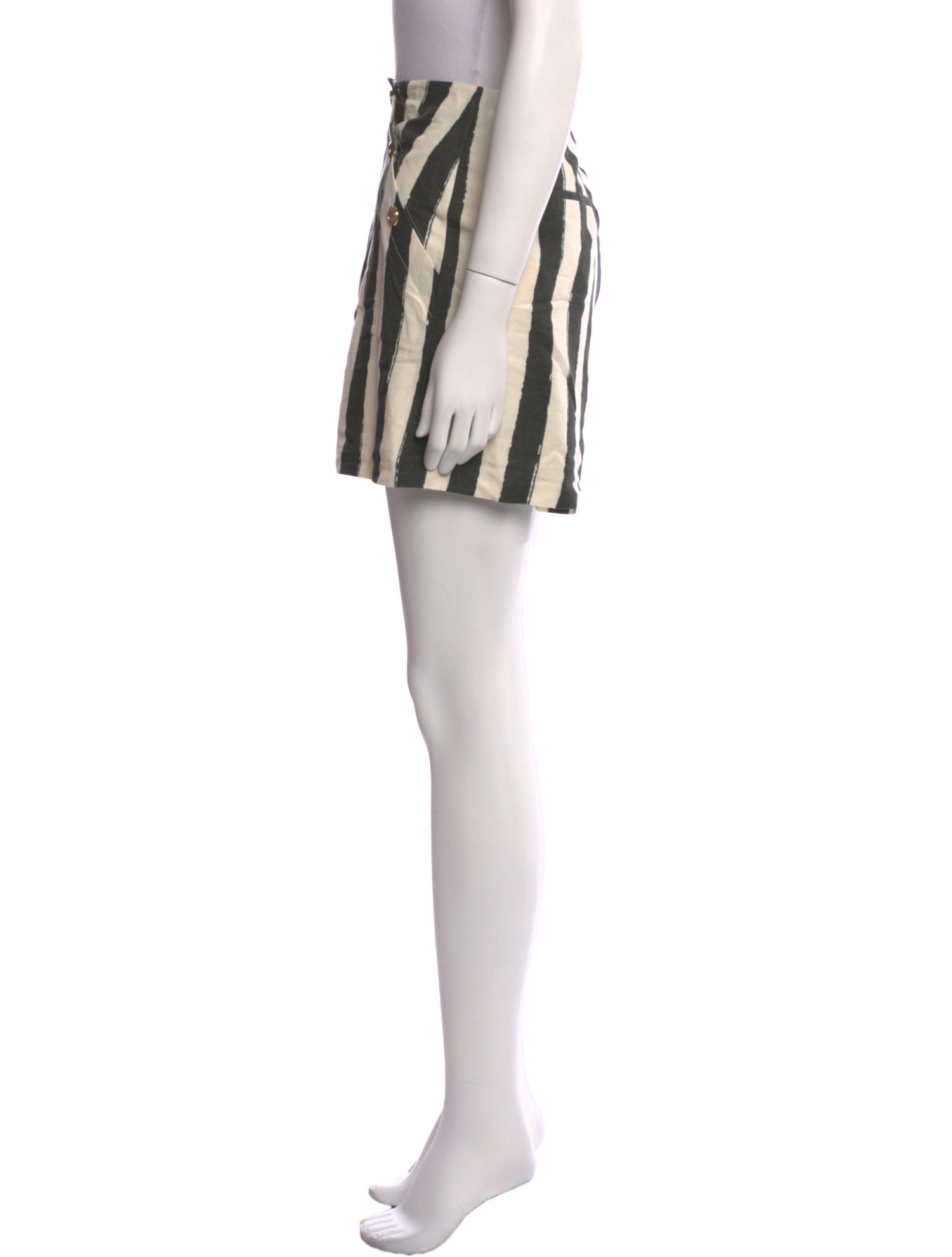 Emily McCarthy Striped Mini Shorts