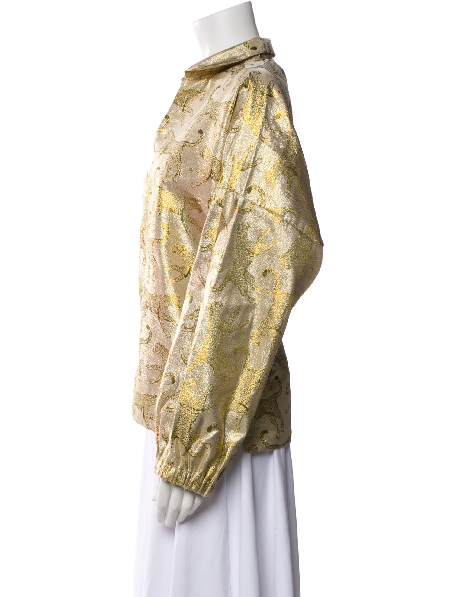 Emily McCarthy Printed V-Neck Blouse