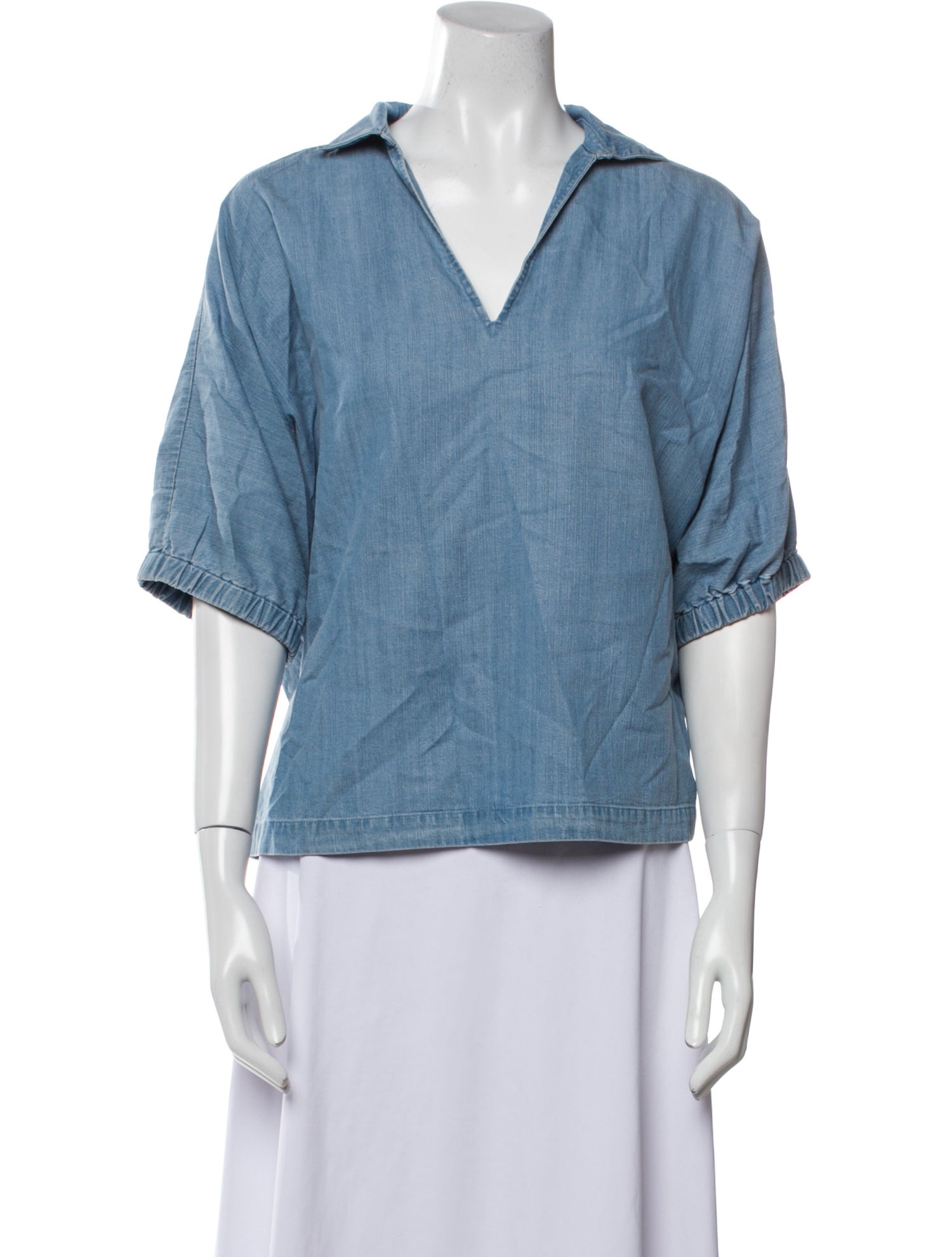 Emily McCarthy V-Neck Three-Quarter Sleeve Blouse
