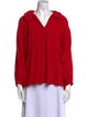 Emily McCarthy V-Neck Long Sleeve Button-Up Top