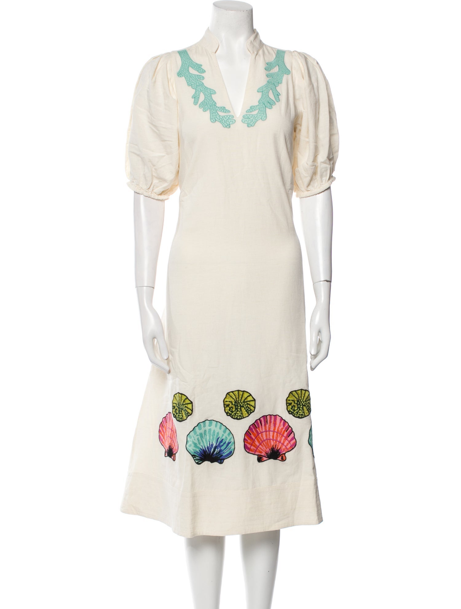 Emily McCarthy V-Neck Midi Length Dress w/ Tags