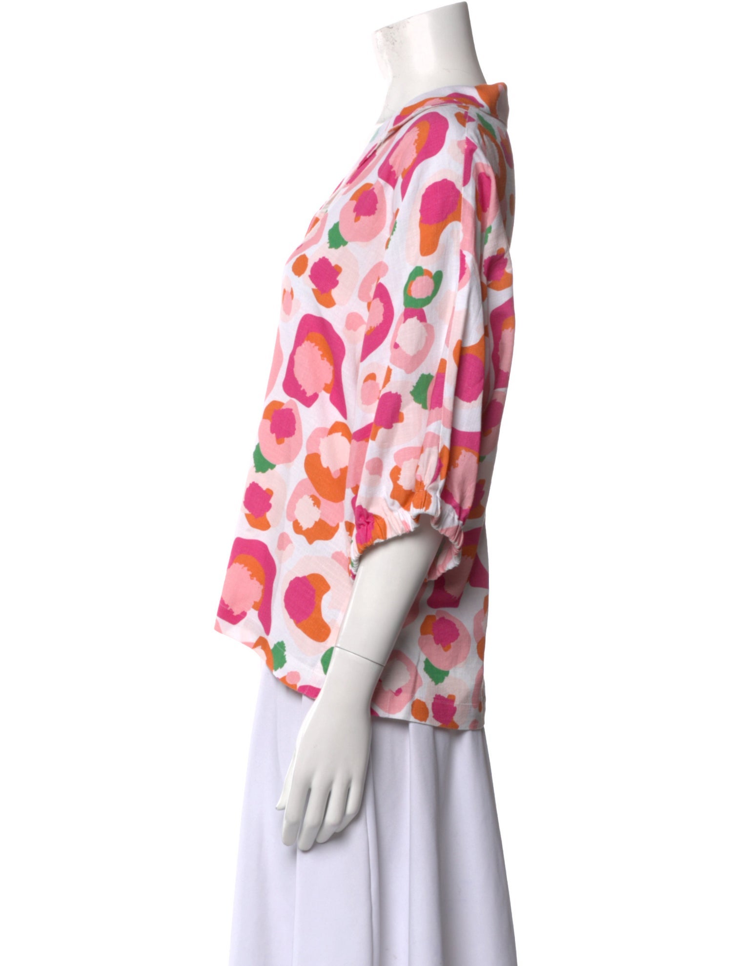 Emily McCarthy Printed V-Neck Blouse