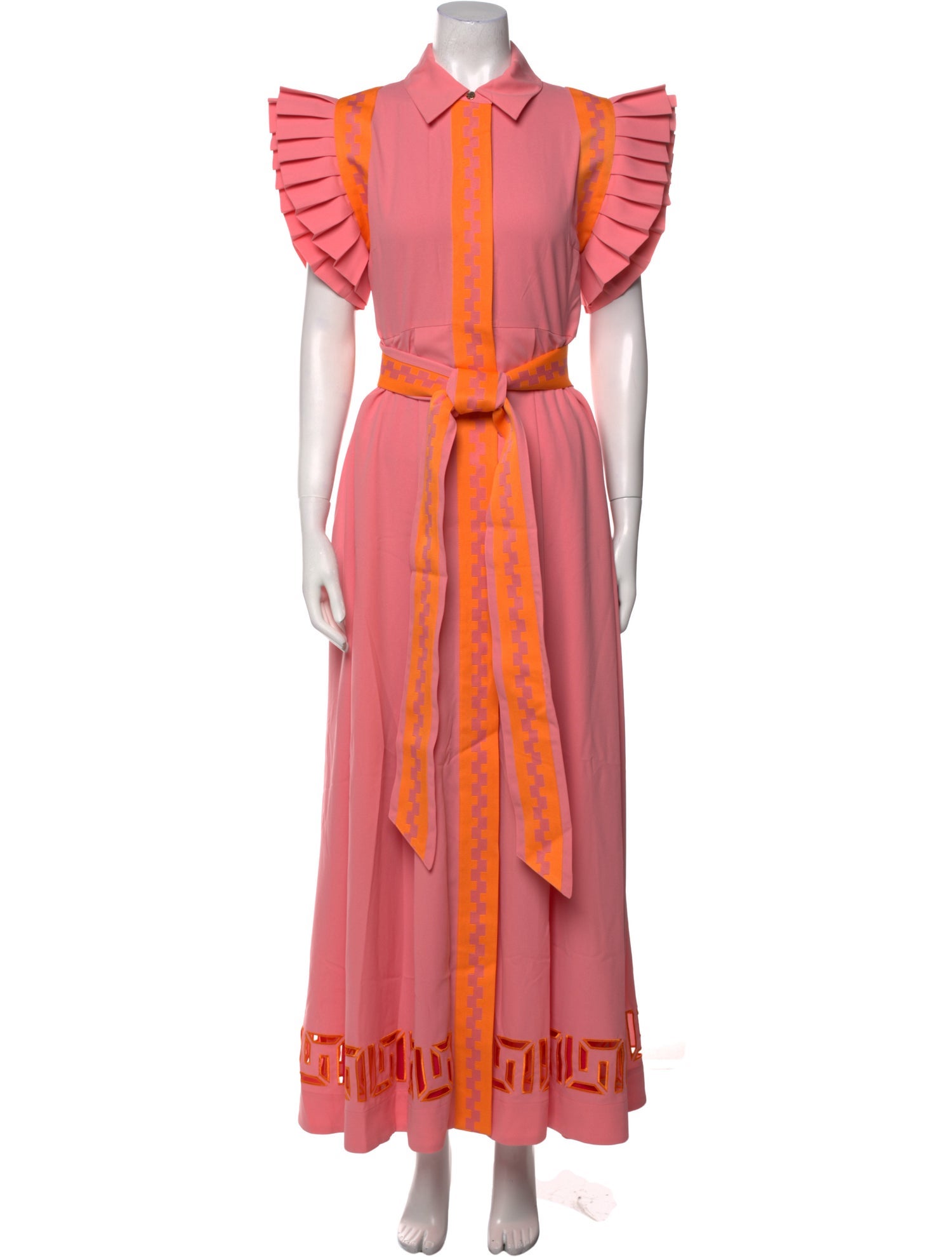 Emily McCarthy Striped Long Dress