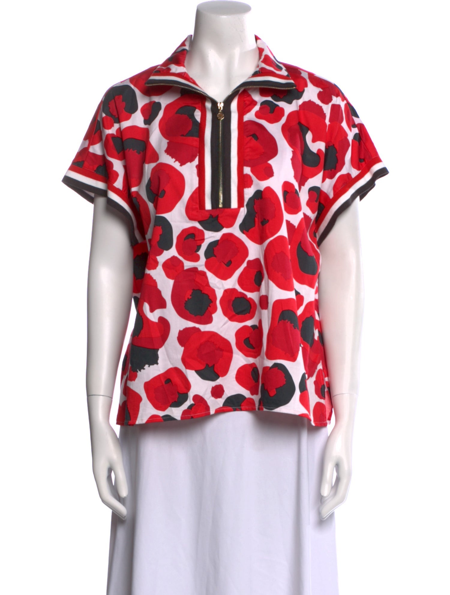 Emily McCarthy Printed Short Sleeve Polo