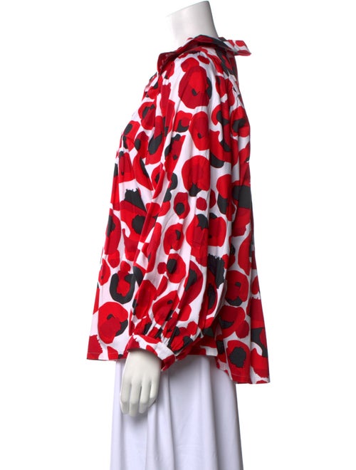 Emily McCarthy Printed V-Neck Blouse