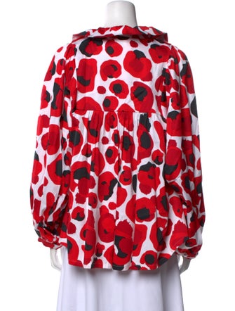 Emily McCarthy Printed V-Neck Blouse
