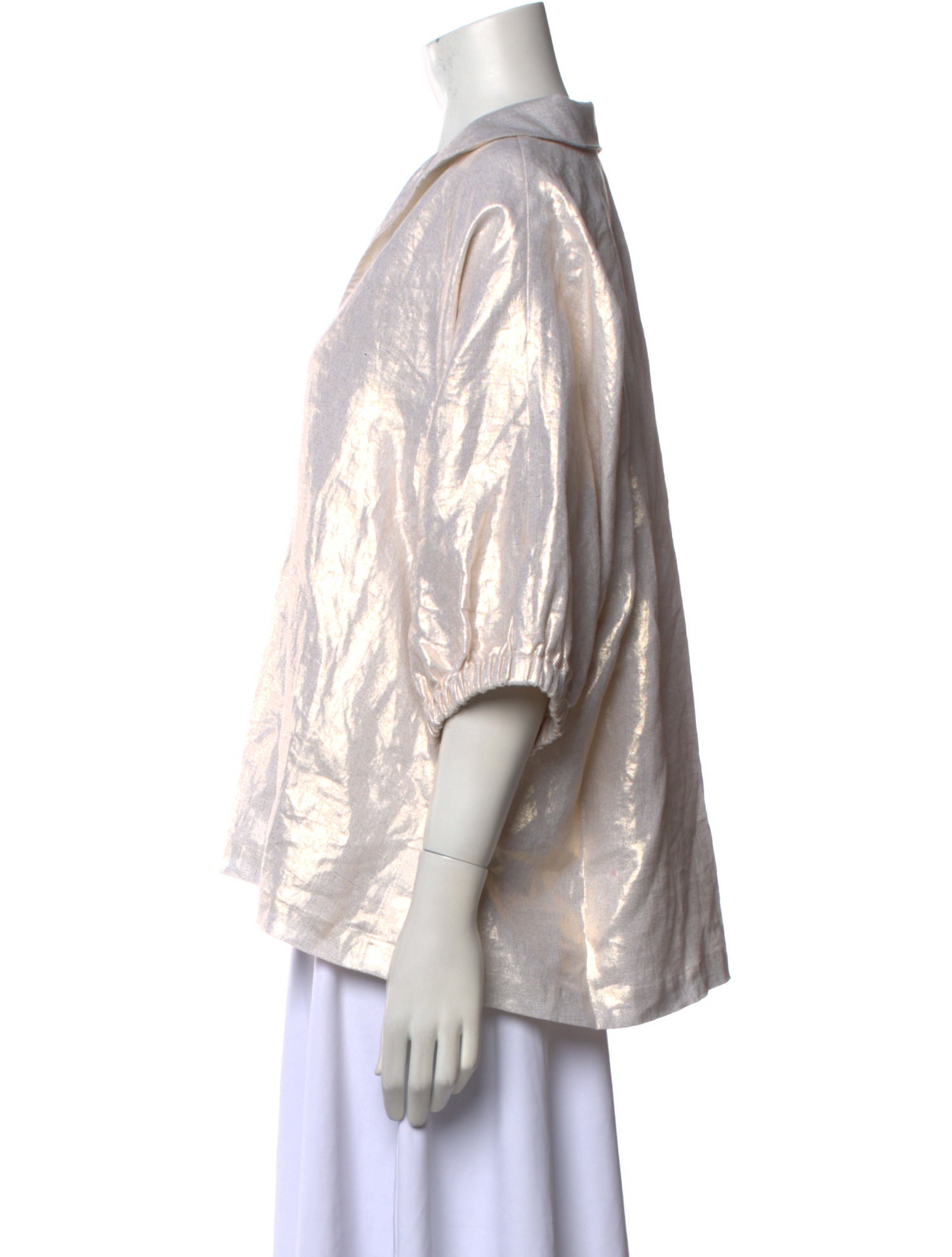 Emily McCarthy Linen Printed Polo w/ Tags