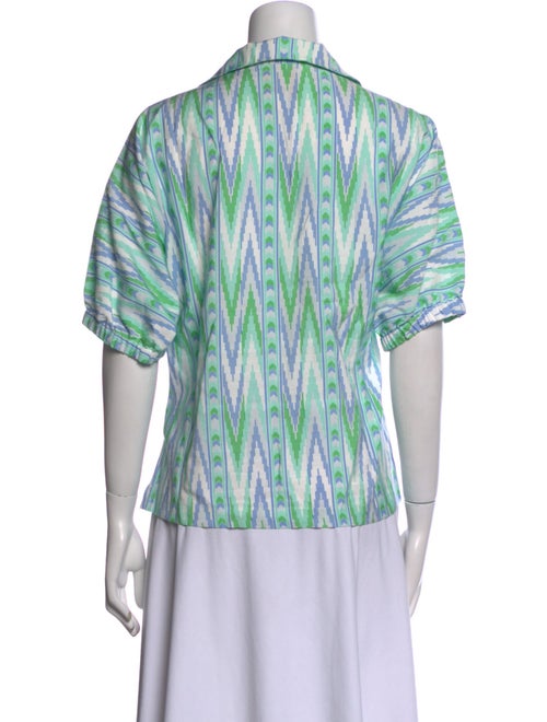 Emily McCarthy Striped V-Neck Blouse