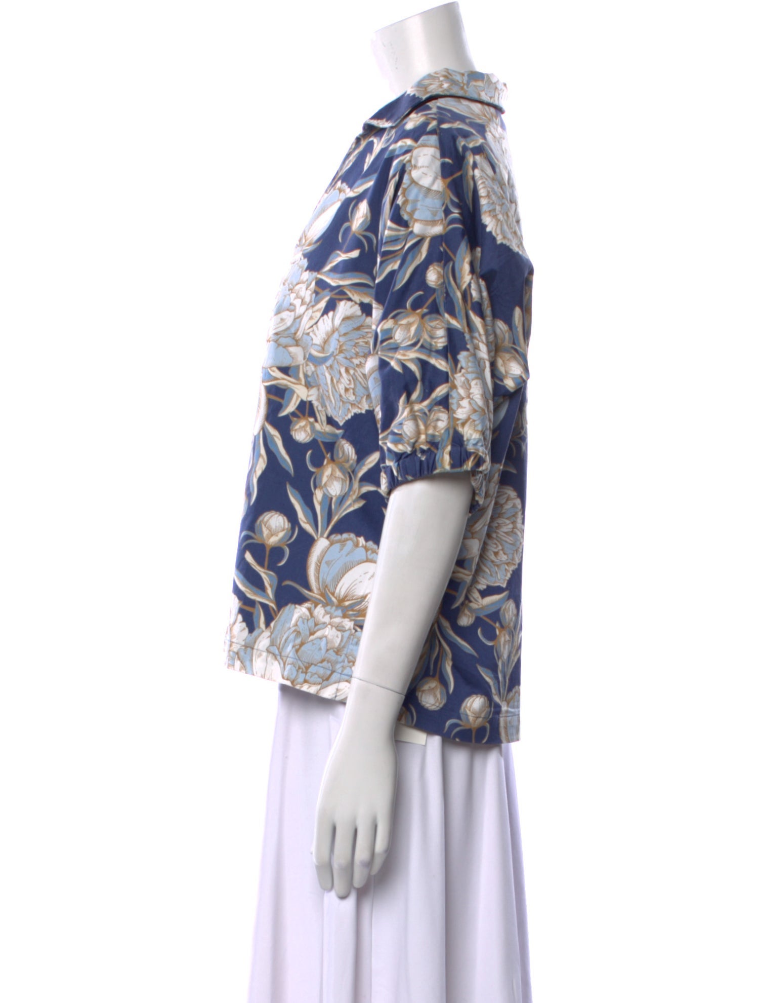 Emily McCarthy Printed V-Neck Blouse