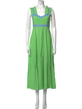 Emily McCarthy Square Neckline Long Dress