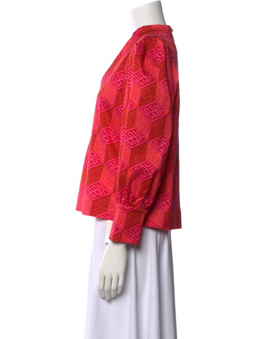 Emily McCarthy Printed V-Neck Blouse