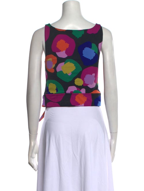 Emily McCarthy Printed Square Neckline Crop Top