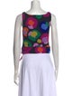 Emily McCarthy Printed Square Neckline Crop Top