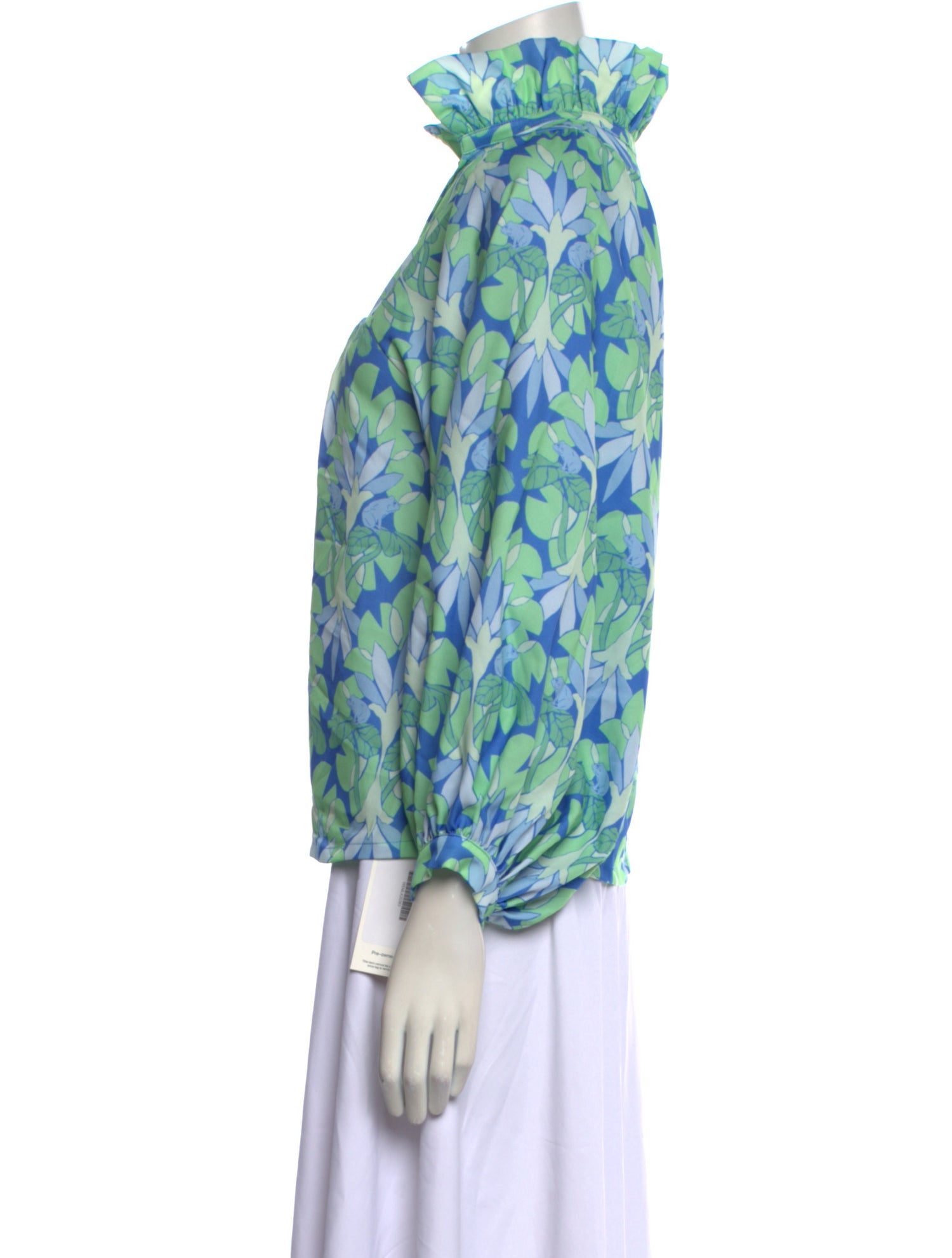 Emily McCarthy Floral Print V-Neck Blouse w/ Tags