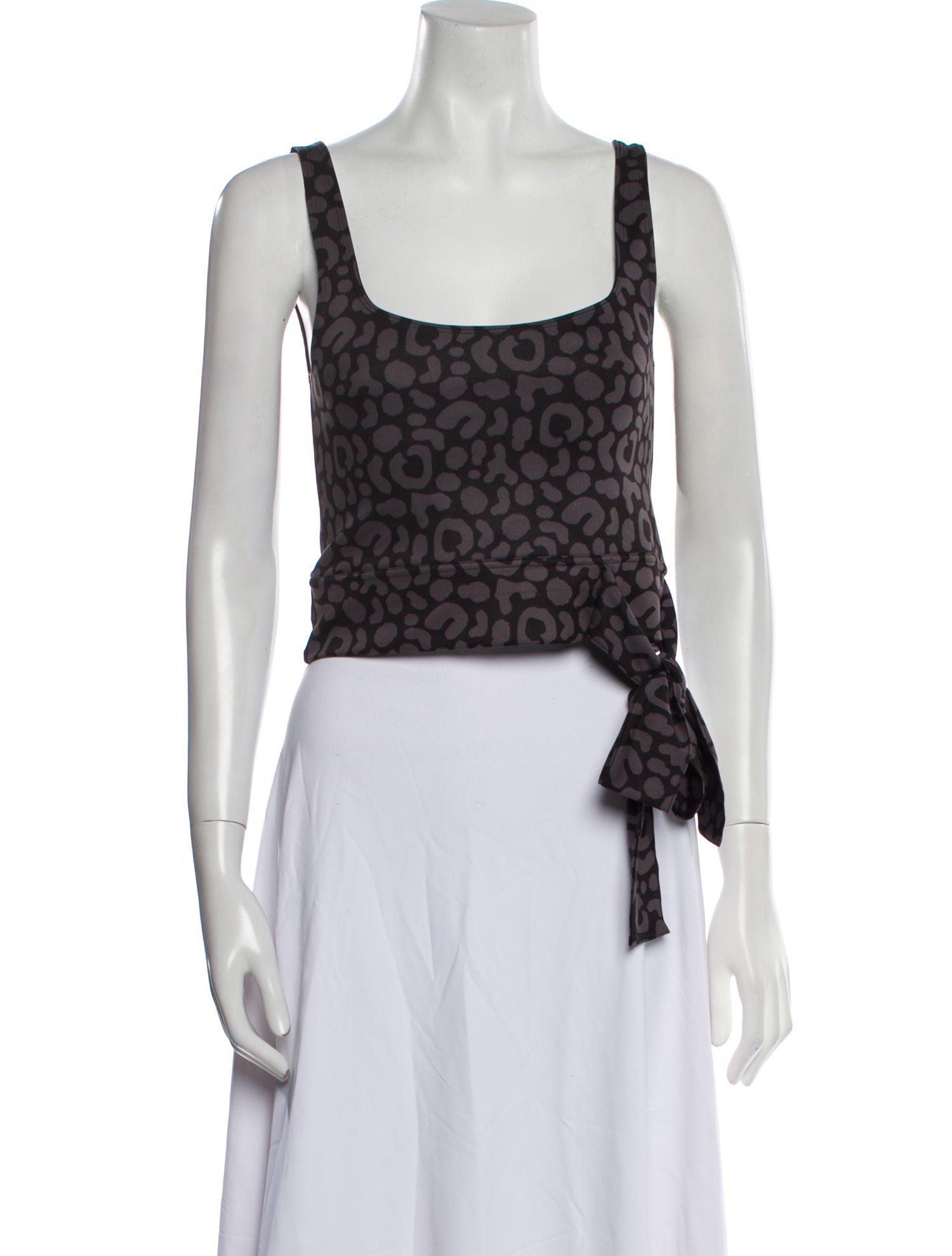 Emily McCarthy Printed Square Neckline Crop Top