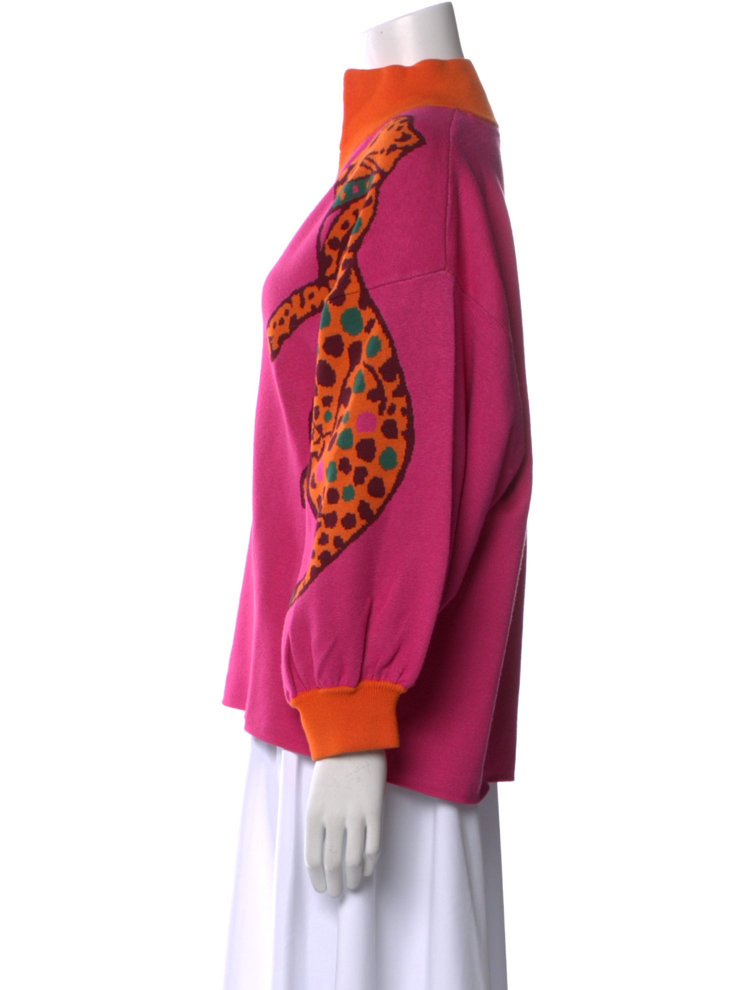 Emily McCarthy Printed V-Neck Sweatshirt