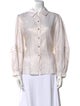 Emily McCarthy Linen Three-Quarter Sleeve Button-Up Top