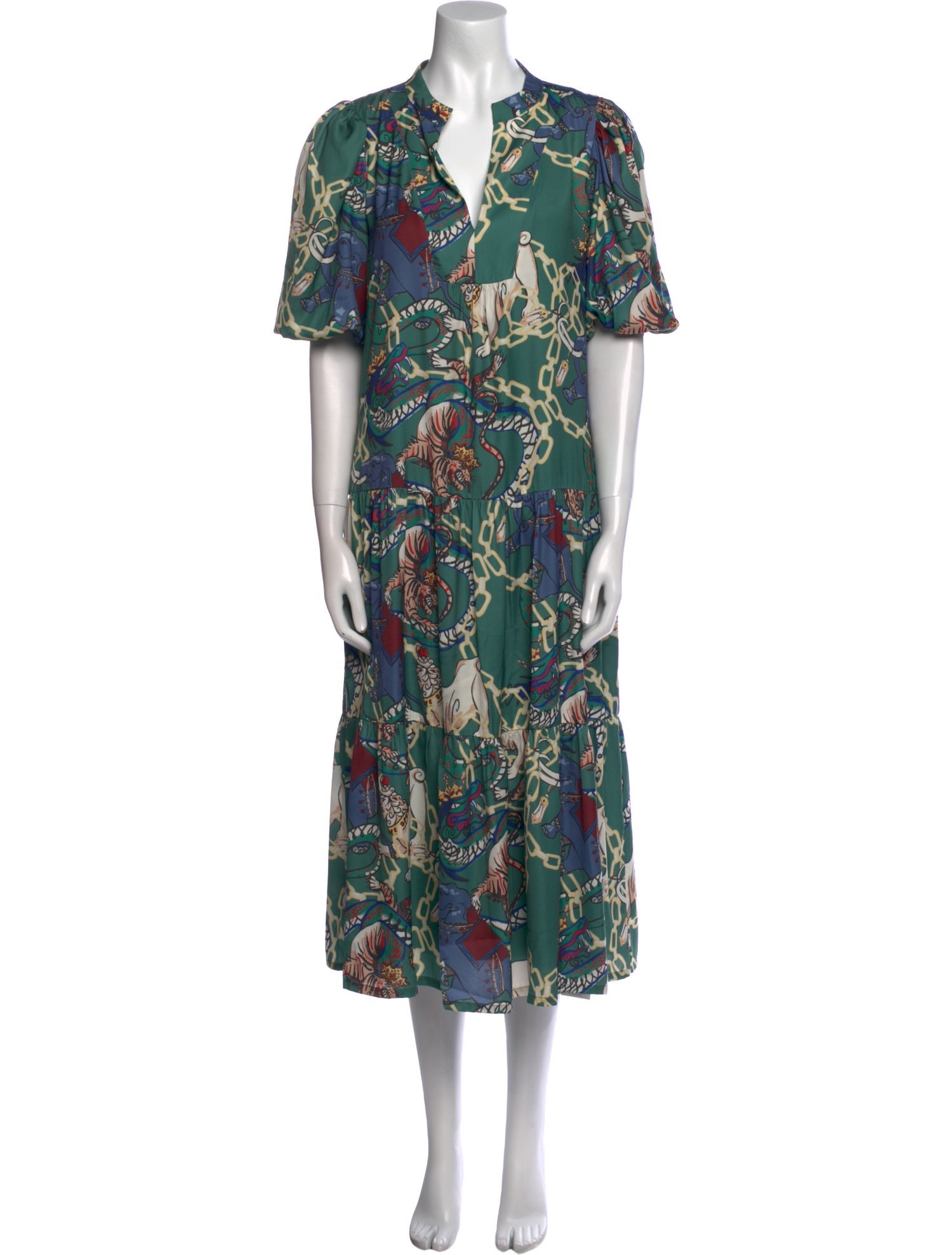 Emily McCarthy Floral Print Long Dress