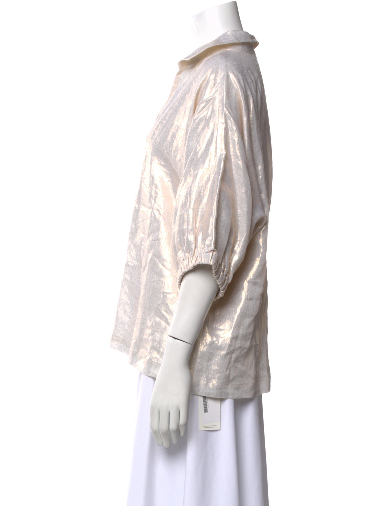 Emily McCarthy Linen V-Neck Blouse w/ Tags