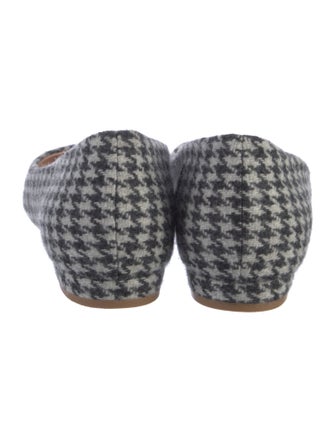 Emmy London Houndstooth Print Flats