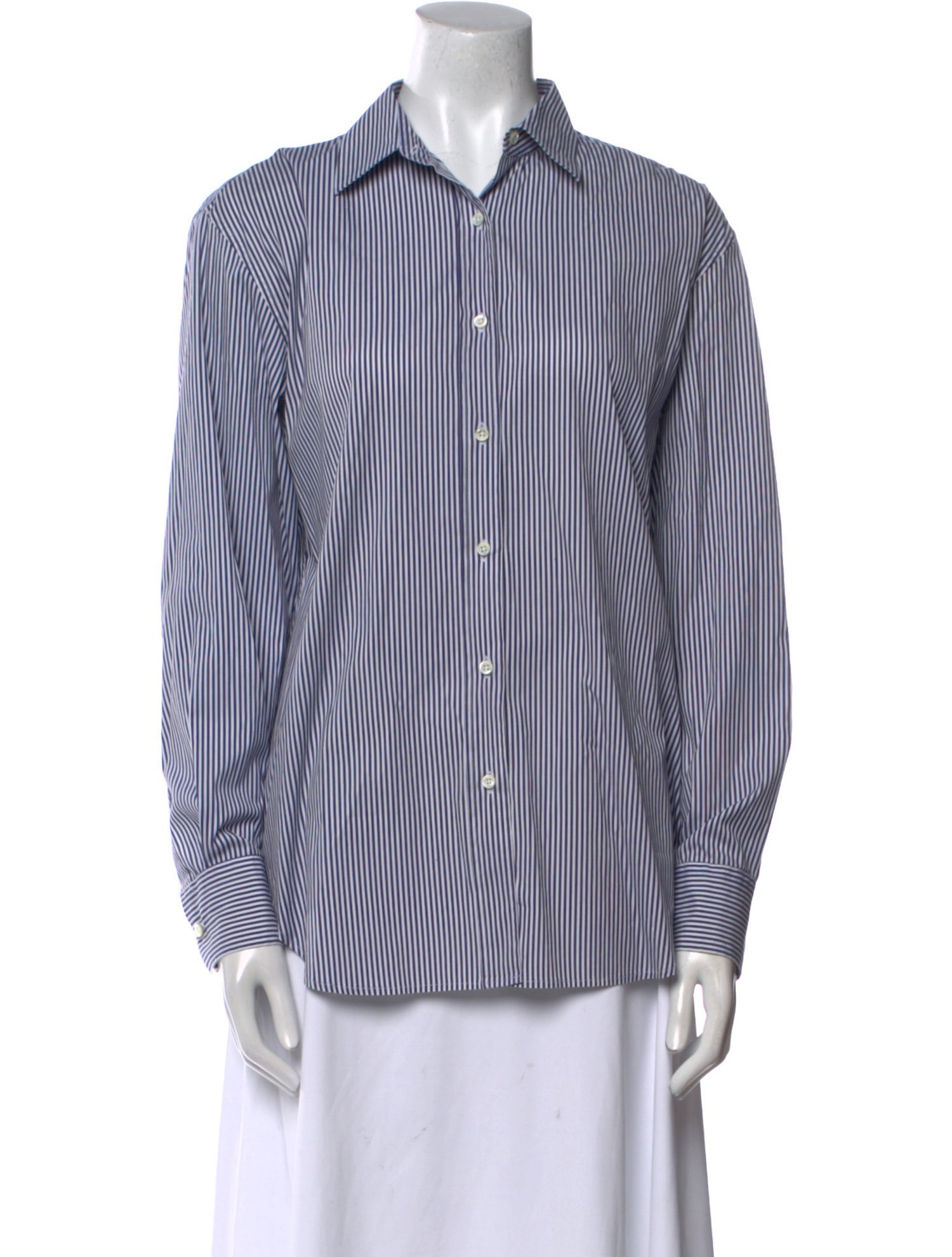 Emanuele Maffeis Striped Long Sleeve Button-Up Top