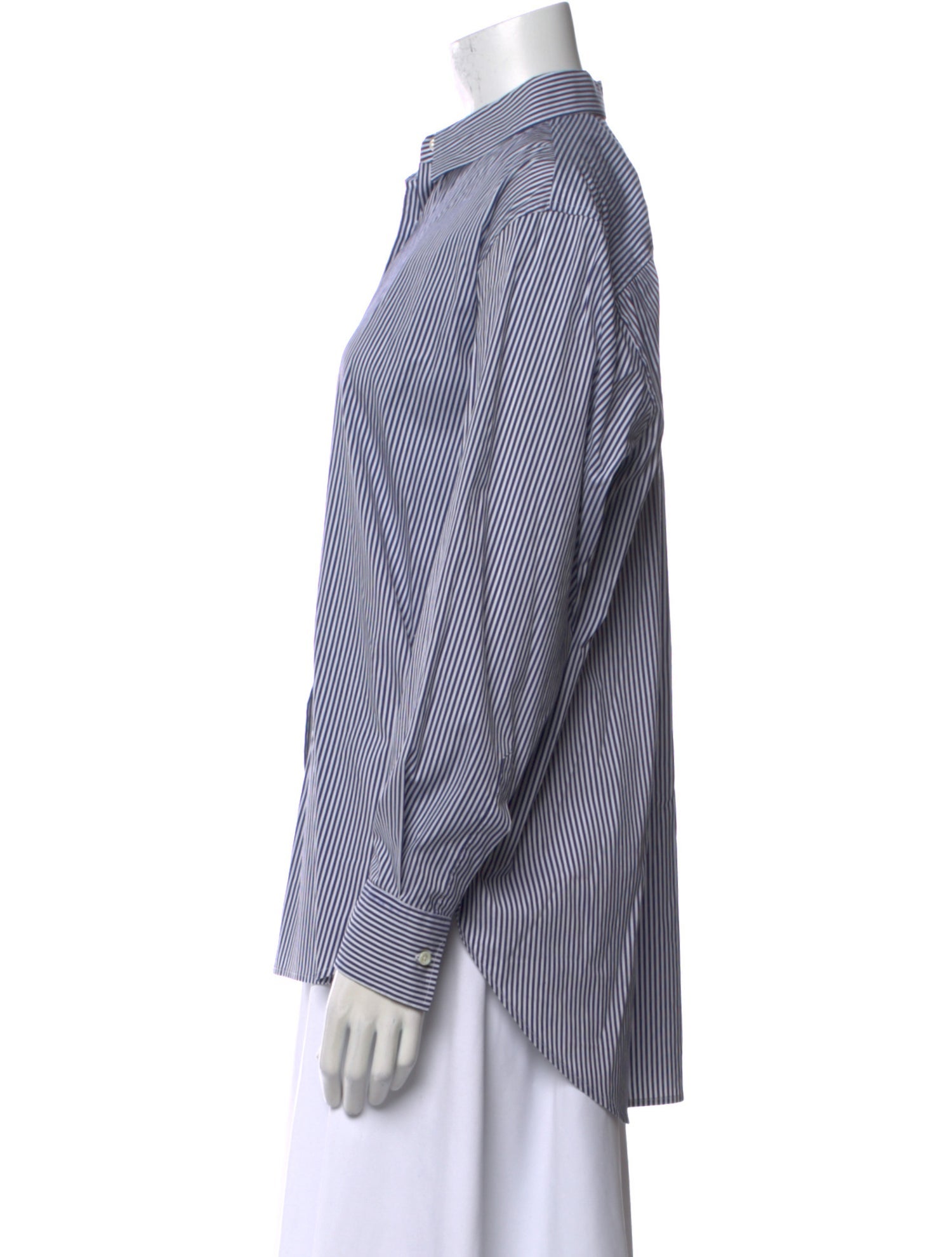 Emanuele Maffeis Striped Long Sleeve Button-Up Top