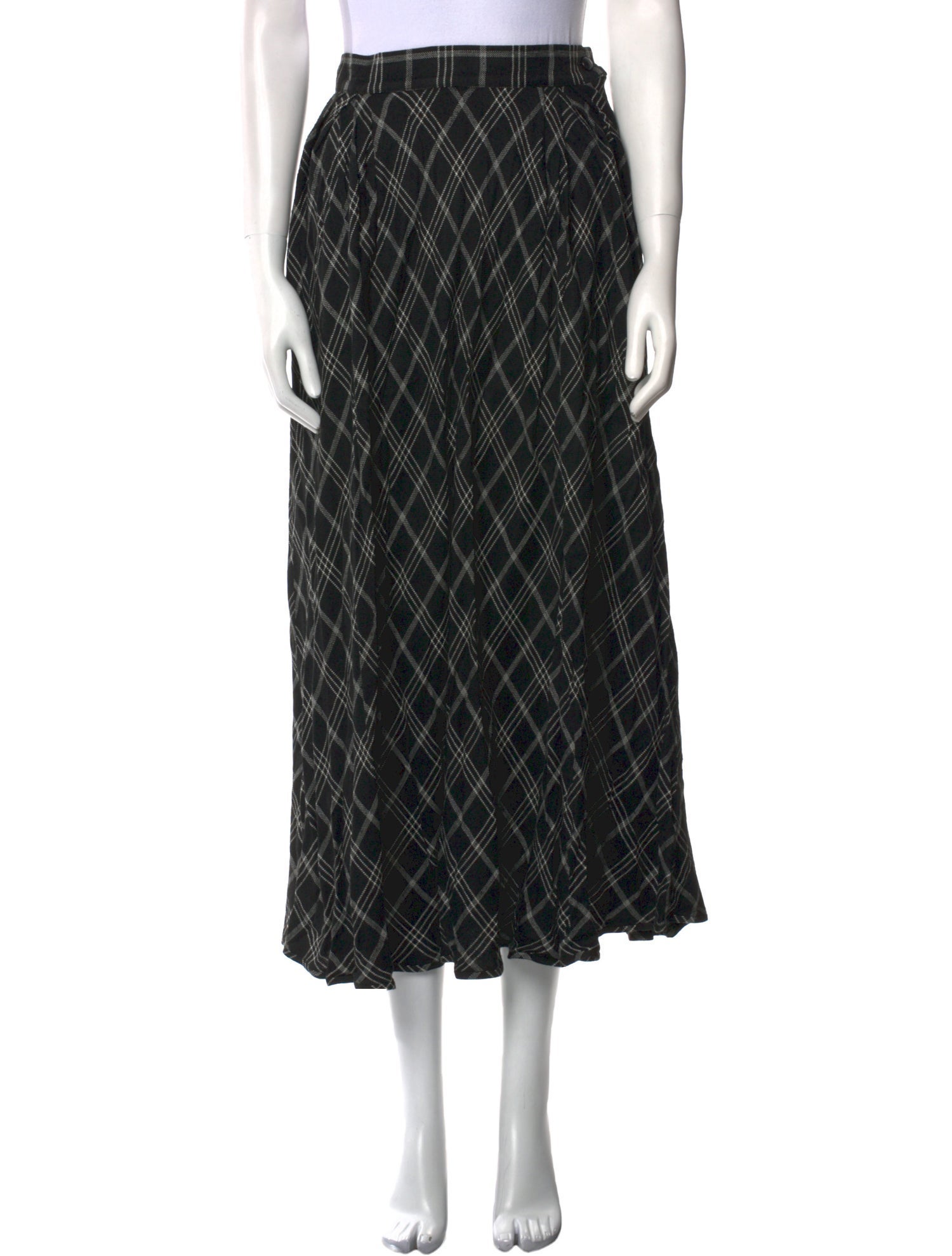 Emanuel Ungaro by Malone Souliers Virgin Wool Midi Length Skirt