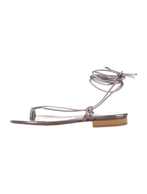Emme Parsons Leather Gladiator Sandals Metallic