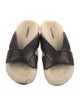 Emme Parsons Leather Fur Trim Slides