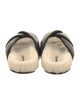 Emme Parsons Leather Fur Trim Slides