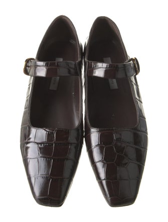 Emme Parsons Embossed Leather Mary Jane Flats